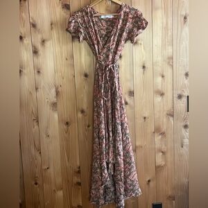 Christy Dawn Autumn floral wrap dress, size S